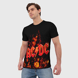 Футболка мужская AC/DC Flame, цвет: 3D-принт — фото 2