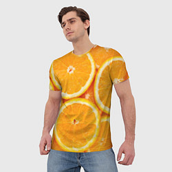 Футболка мужская Апельсин, цвет: 3D-принт — фото 2