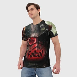 Футболка мужская Fallout Red, цвет: 3D-принт — фото 2