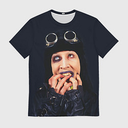 Футболка мужская Mаrilyn Manson: Biker, цвет: 3D-принт