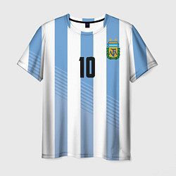 Футболка мужская Месси - сборная Аргентины, цвет: 3D-принт