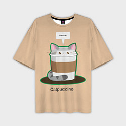 Мужская футболка оверсайз Catpuccino