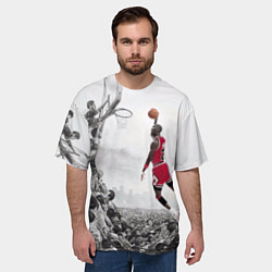 Футболка оверсайз мужская Michael Jordan NBA, цвет: 3D-принт — фото 2