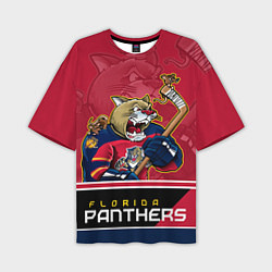 Футболка оверсайз мужская Florida Panthers, цвет: 3D-принт