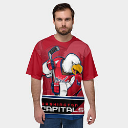 Футболка оверсайз мужская Washington Capitals, цвет: 3D-принт — фото 2