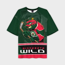 Футболка оверсайз мужская Minnesota Wild, цвет: 3D-принт