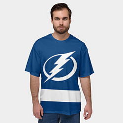 Футболка оверсайз мужская Tampa Bay Lightning, цвет: 3D-принт — фото 2