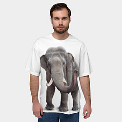 Футболка оверсайз мужская Большой слон, цвет: 3D-принт — фото 2