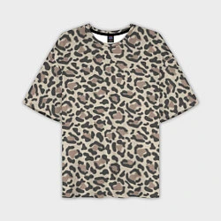 Мужская футболка оверсайз Шкура леопарда