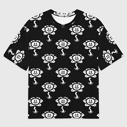 Футболка оверсайз мужская Undertale Flowey (узор), цвет: 3D-принт