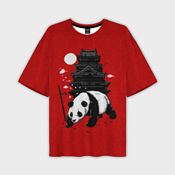 Мужская футболка оверсайз Panda Warrior