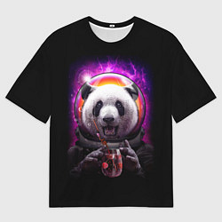 Футболка оверсайз мужская Panda Cosmonaut, цвет: 3D-принт