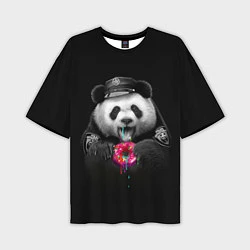 Мужская футболка оверсайз Donut Panda