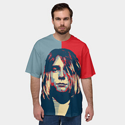 Футболка оверсайз мужская Kurt Cobain, цвет: 3D-принт — фото 2