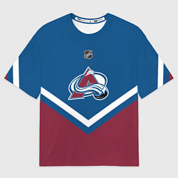 Футболка оверсайз мужская NHL: Colorado Avalanche, цвет: 3D-принт