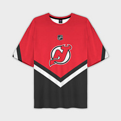 Мужская футболка оверсайз NHL: New Jersey Devils