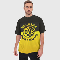 Футболка оверсайз мужская Borussia Dortmund FC, цвет: 3D-принт — фото 2