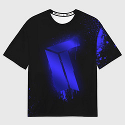 Футболка оверсайз мужская Titan: Black collection, цвет: 3D-принт