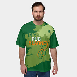 Футболка оверсайз мужская Irish pub Blarney, цвет: 3D-принт — фото 2