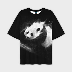 Мужская футболка оверсайз Молочная панда