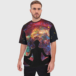 Футболка оверсайз мужская Йога - мандала, цвет: 3D-принт — фото 2