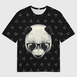 Футболка оверсайз мужская Умная панда, цвет: 3D-принт