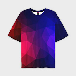 Футболка оверсайз мужская Red&Blue, цвет: 3D-принт