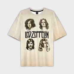 Футболка оверсайз мужская Led Zeppelin Guys, цвет: 3D-принт
