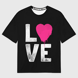Мужская футболка оверсайз Love Heart