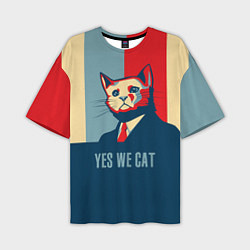 Футболка оверсайз мужская Yes we CAT, цвет: 3D-принт