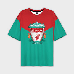 Футболка оверсайз мужская Liverpool: Green style, цвет: 3D-принт