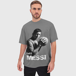 Футболка оверсайз мужская Leo Messi, цвет: 3D-принт — фото 2