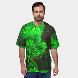 Футболка оверсайз мужская Зелёная ель, цвет: 3D-принт — фото 2