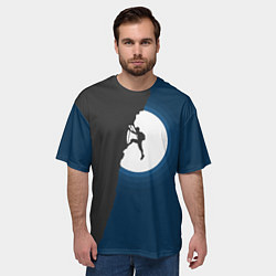 Футболка оверсайз мужская Скалолаз, цвет: 3D-принт — фото 2