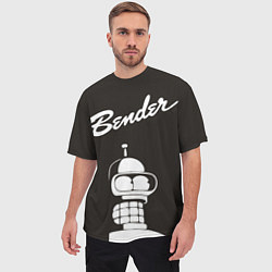 Футболка оверсайз мужская Bender Retro, цвет: 3D-принт — фото 2