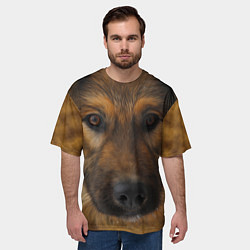 Футболка оверсайз мужская Взгляд собаки, цвет: 3D-принт — фото 2