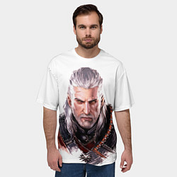 Футболка оверсайз мужская Геральт, цвет: 3D-принт — фото 2