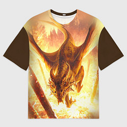 Футболка оверсайз мужская Дракон, цвет: 3D-принт