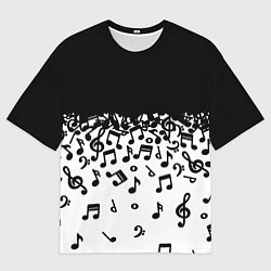 Мужская футболка оверсайз Поглощение музыкой