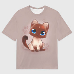 Футболка оверсайз мужская Киска, цвет: 3D-принт