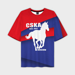 Футболка оверсайз мужская CSKA est. 1911, цвет: 3D-принт