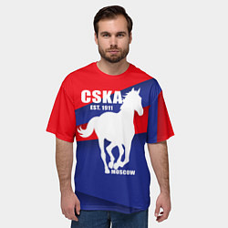 Футболка оверсайз мужская CSKA est. 1911, цвет: 3D-принт — фото 2