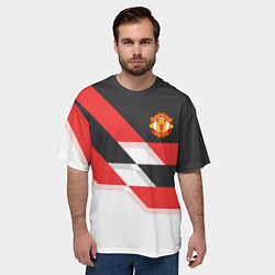 Футболка оверсайз мужская Manchester United: Stipe, цвет: 3D-принт — фото 2