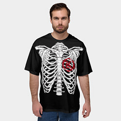 Футболка оверсайз мужская Кукрыниксы: Скелет, цвет: 3D-принт — фото 2