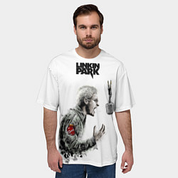 Футболка оверсайз мужская Bennington Song, цвет: 3D-принт — фото 2