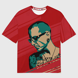 Футболка оверсайз мужская Chester Bennington, цвет: 3D-принт