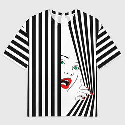 Футболка оверсайз мужская Pop art girl, цвет: 3D-принт