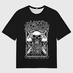 Футболка оверсайз мужская Amon Amarth: Trio Skulls, цвет: 3D-принт