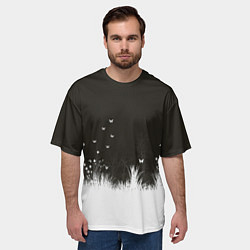 Футболка оверсайз мужская Ночная полянка, цвет: 3D-принт — фото 2