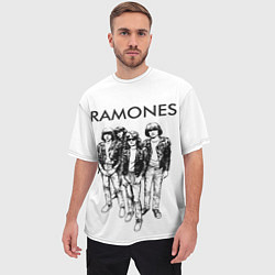 Футболка оверсайз мужская Ramones Party, цвет: 3D-принт — фото 2